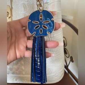 SOLD!! NWT Brahmin Sapphire blue Sand Dollar tassel